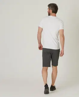 fitnes Pánske tričko 500 Slim na cvičenie snehobiele