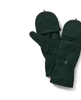 Gloves & Mittens Odklápacie palčiaky z pleteného flísu, zelené