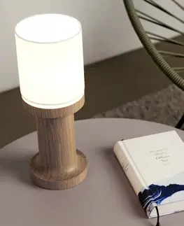 Lampy na nočný stolík Domus Stolová lampa Tintin petit, biely dub/chinc ivory