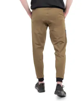 Pánske klasické nohavice Pánske tepláky inSPORTline Comfyday Man predĺžená - khaki - L