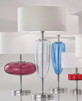 Stolové lampy Ailati Stolná lampa Ukázať Ogiva 82 cm sklenený prvok modrá
