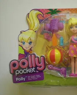 Hračky bábiky MATTEL - Polly Pocket - Plážová Bábika A Doplnky