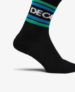 ponožky Vysoké ponožky Deocell 2 páry Héritage2 Decathlon bielo-čierne