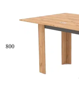 Jedálenské stoly LILY rozkladací jedálenský stôl, kraft zlatý-antracit 