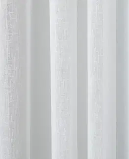 Záclony Jednofarebná voálová záclona s efektom ľanu