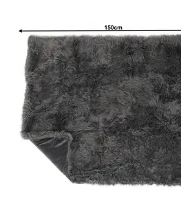 Deky Kožušinová deka, sivá, 150x180, EBONA TYP 5
