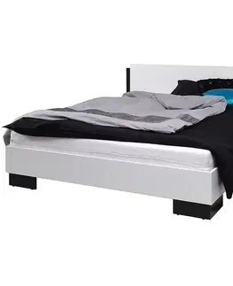 Dvojlôžkové postele Posteľ Lux čierno/biela