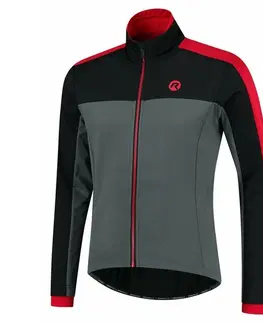 Cyklistické bundy a vesty Pánska zimná bunda Rogelli Freeze šedo-čierno-červená ROG351022