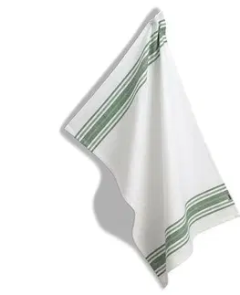 Utierky Kela Utierka Cora, 100% bavlna, biela, zelené prúžky, 70 x 50 cm