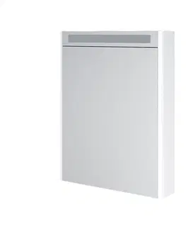 Kúpeľňový nábytok MEREO - Siena, kúpeľňová galérka 64 cm, zrkadlová skrinka, biela lesk CN415GB