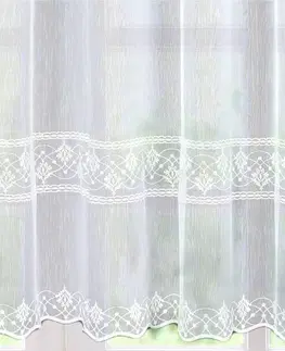 Záclony Záclona drehier, Delan metráž, biela 120 cm