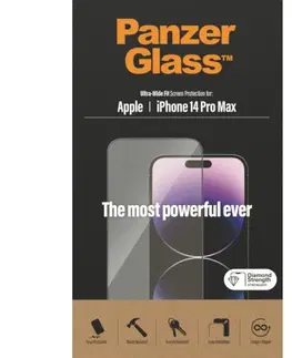 Puzdrá na mobilné telefóny Ochranné sklo PanzerGlass UWF AB pre Apple iPhone 14 Pro Max, čierna 2774