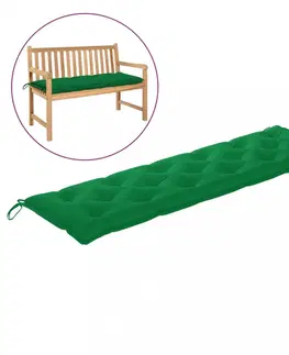 Záhradné sedáky Vodeodolná poduška na záhradnú lavicu 180 cm Dekorhome Zelená
