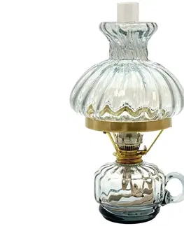 Lampy Floriánova huť Petrolejová lampa MONIKA 34 cm svetlý dym 