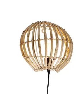 Nastenne lampy Vidiecka nástenná lampa bambusová - Canna