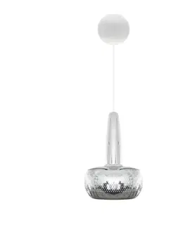 Závesné svietidlá UMAGE UMAGE Clava závesná lampa oceľ, Cannonball biely