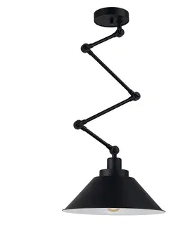 Závesné svietidlá Euluna Závesné svietidlo Pantograph s kĺbovým zavesením, čierne