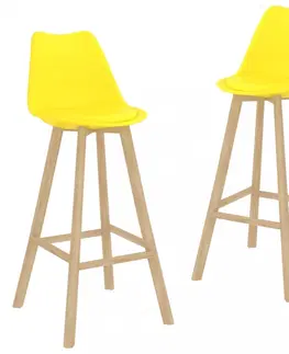 Barové stoličky Barové stoličky 2 ks Dekorhome Žltá