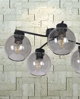 Moderné lampy do obývačky Luster Aiden Čierna/Smoky K-2625 LW4
