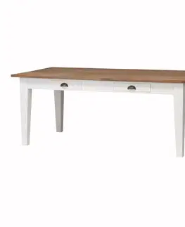 Stoly Stôl Milton white&natural 200 x 100 x 78 cm