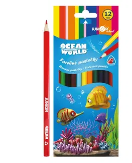 Hračky JUNIOR - Pastelky Ocean World trojhranné 12 ks