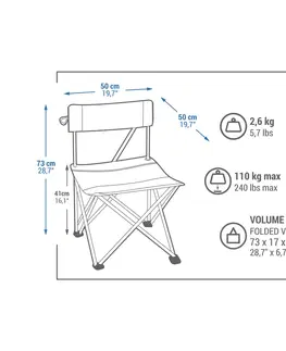 kemping Skladacia stolička Basic na kempovanie