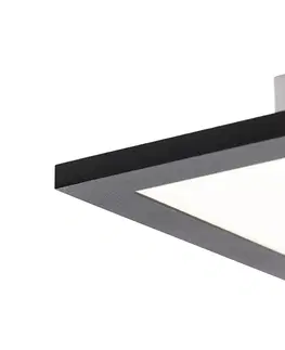 Stropne svietidla Stropné svietidlo čierne 120 cm vrátane LED s diaľkovým ovládaním - Liv