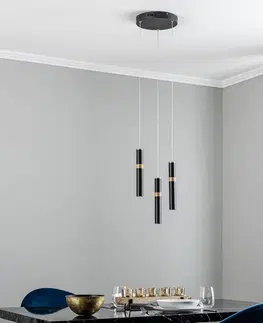 Závesné svietidlá Lucande Lucande Bjarko závesné LED svietidlo, 3-plameňové