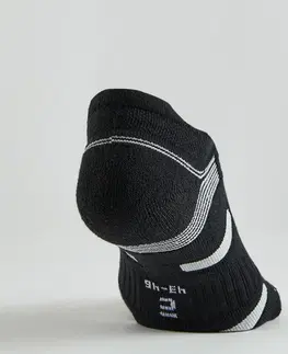 bedminton Športové ponožky RS 560 nízke 3 páry čierno-sivé