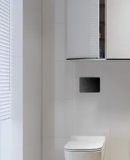 Kúpeľňový nábytok CERSANIT - Zrkadlová skrinka VIRGO 40 biela s chrómovými úchytmi S522-010