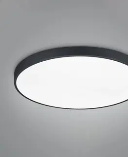 Stropné svietidlá Trio Lighting LED stropné svietidlo Waco, CCT, Ø 75 cm, čierna matná