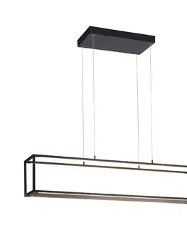 Zavesne lampy Dizajnové závesné svietidlo čierne vrátane LED s dotykovým stmievačom - Jitske