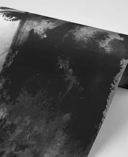 Samolepiace tapety Samolepiaca tapeta módny ženský portrét v čiernobielom prevedení