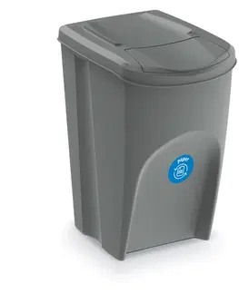Odpadkové koše NABBI IKWB35S4 odpadkový kôš na triedený odpad (4 ks) 35 l sivý kameň