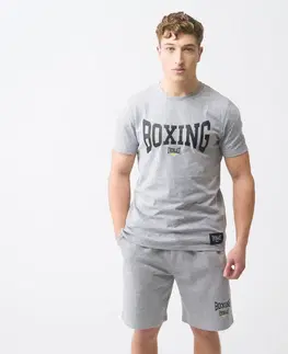 dresy Tričko Boxing 23 s krátkym rukávom sivé