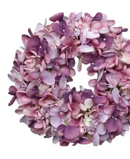 Kvety Umelý veniec Hortenzia fialová, pr. 24 cm