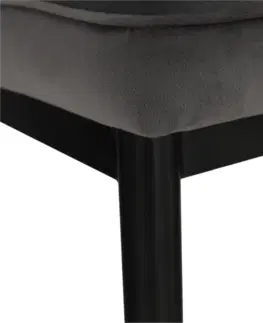 Stoličky Dizajnová jedálenská stolička, tmavosivá Velvet látka, EPONA