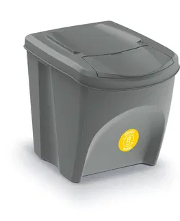 Odpadkové koše NABBI IKWB25S4 odpadkový kôš na triedený odpad (4 ks) 25 l sivý kameň