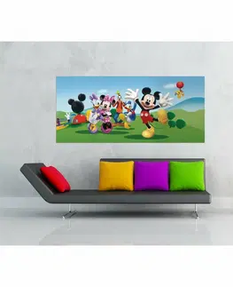 Tapety Detská fototapeta Mickey Mouse a kamaráti, 202 x 90 cm