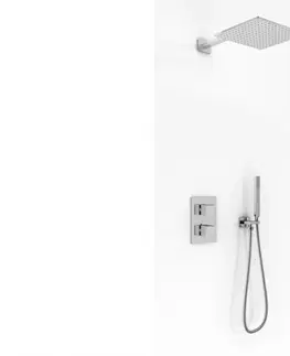 Kúpeľňové batérie KOHLMAN KOHLMAN  - Termostatický sprchový set s dažďovou sprchou 30 cm a ručnou sprchou QW432HQ30
