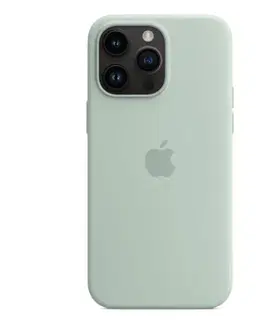 Puzdrá na mobilné telefóny Silikónový zadný kryt pre Apple iPhone 14 Pro Max s MagSafe, dužnatkovo modrá MPTY3ZMA