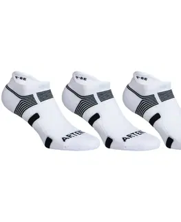 bedminton Tenisové ponožky RS 560 nízke 3 páry bielo-čierne