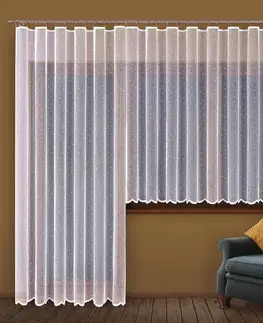 Záclony Forbyt, Hotová záclona alebo balkónový komplet, Dora, biela 400 x 160 cm