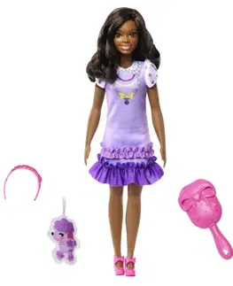 Hračky bábiky MATTEL - Barbie HLL18 Moja Prvá Barbie Bábika –Čiernovláska s pudlíkom