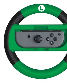 Príslušenstvo k herným konzolám HORI Nintendo Joy-Con Wheel Deluxe, volant s držiakom pre ovládač Joy-Con - Luigi NSW-NSP1162
