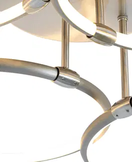 Stropne svietidla Stropné oceľové svietidlo vrátane LED 3-stupňového stmievateľného 4-svetla - Joaniqa