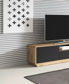 TV stolíky TV stolík ARTON 39 taurus/čierny mat