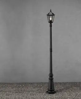 Verejné osvetlenie Konstsmide Stĺpové svietidlo Firenze, 1-plameňové čierne