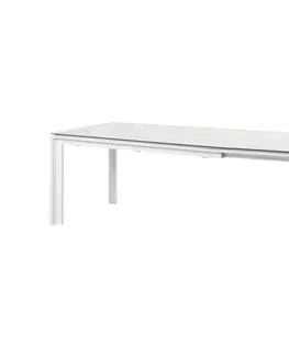 Stoly Optimum rozťahovací jedálenský stôl biely 220-340 cm
