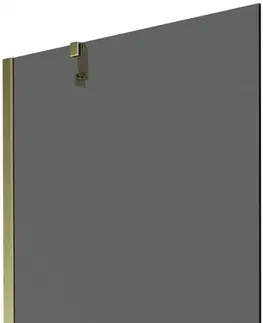 Sprchové dvere MEXEN/S - Next vaňová zástena FIX 80 x 150 cm, grafit, zlatá 895-080-000-00-40-50